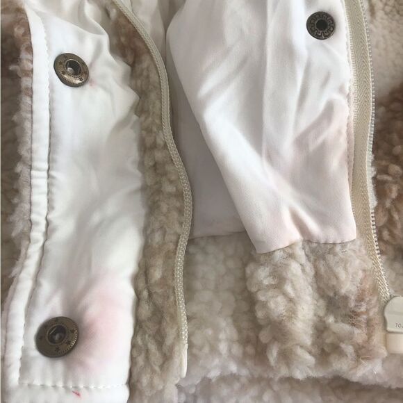 Michael Stars Sherpa Jacket Rose Plaid Teddy Jacket Size Medium - Picture 10 of 16